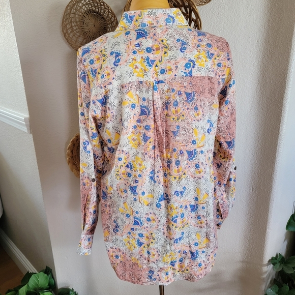 Anthropologie Raga Calafia Boho LS Button-up Blouse - Picture 4 of 6